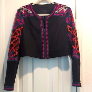 BCBGMaxAzria Black Embroidered Jacket